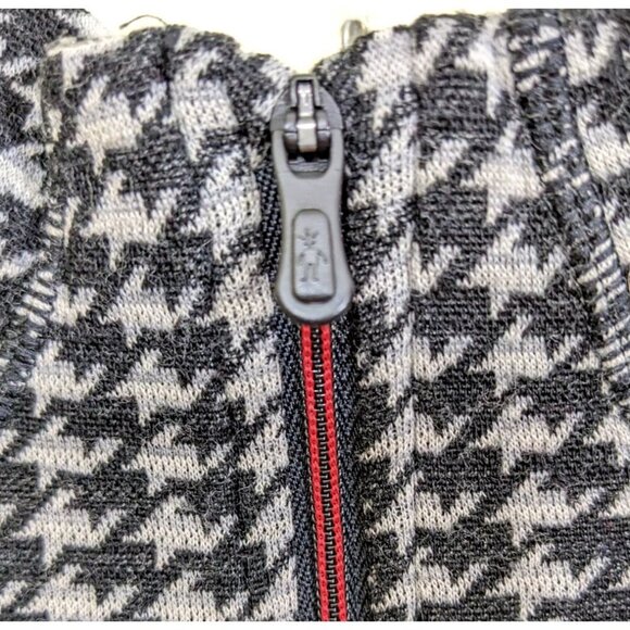 Smartwool Girls S Merino Wool Base Layer Sweater Black Houndstooth Quarter Zip - Picture 5 of 7